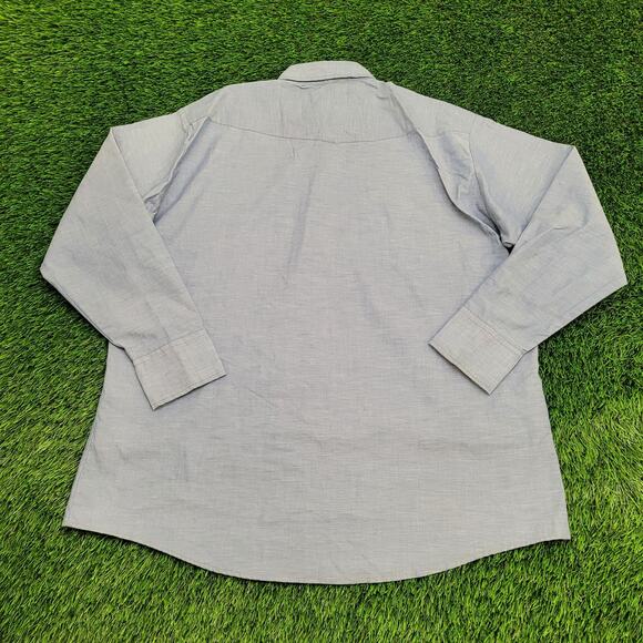 Vintage 80s Saddle-King Pearl-Snap Shirt 3XL 26x33 Poplin - Picture 3 of 10